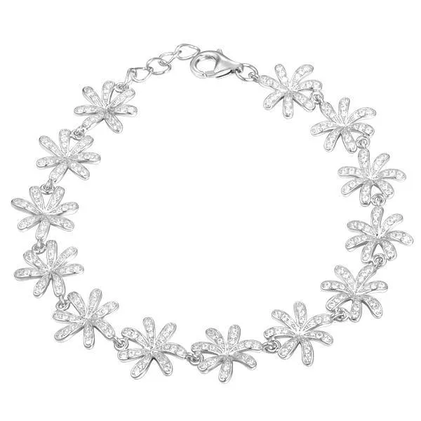 Pavé Tiare Gardenia Bracelet