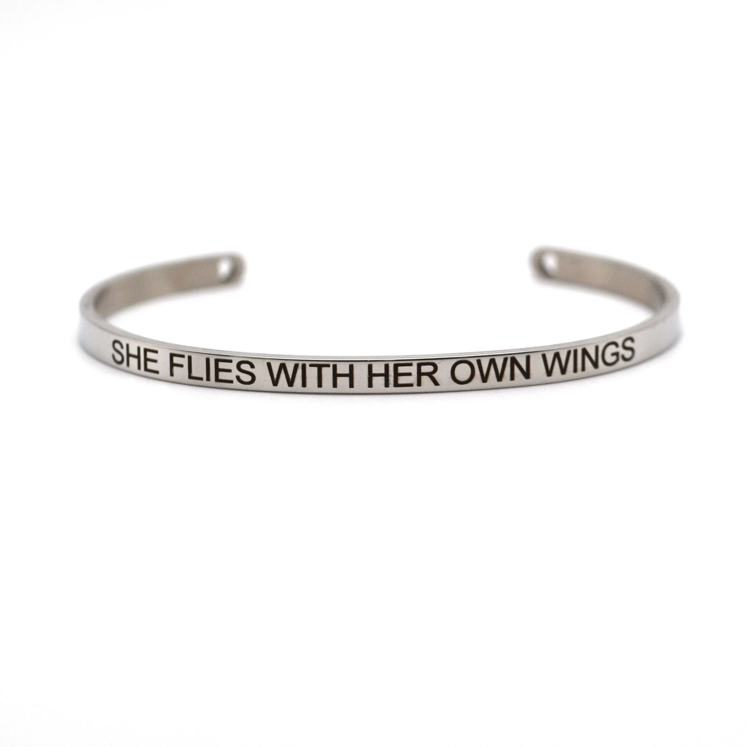 Power Bracelet - She Flies With Her Own Wings