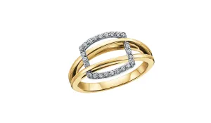 "EMMA" TWO-TONE DIAMOND RING