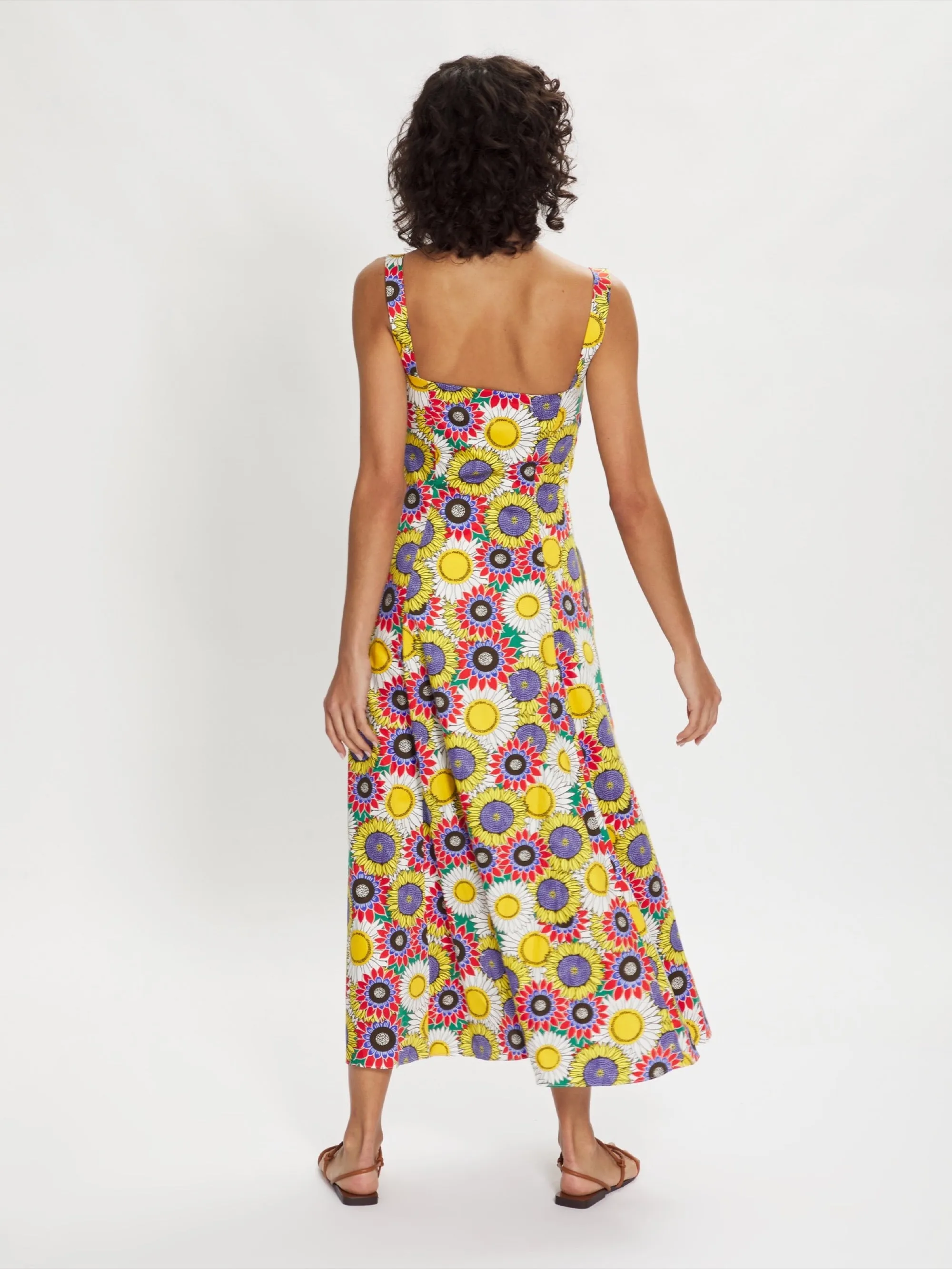 Tilda Cotton Strappy Floral Sun Dress