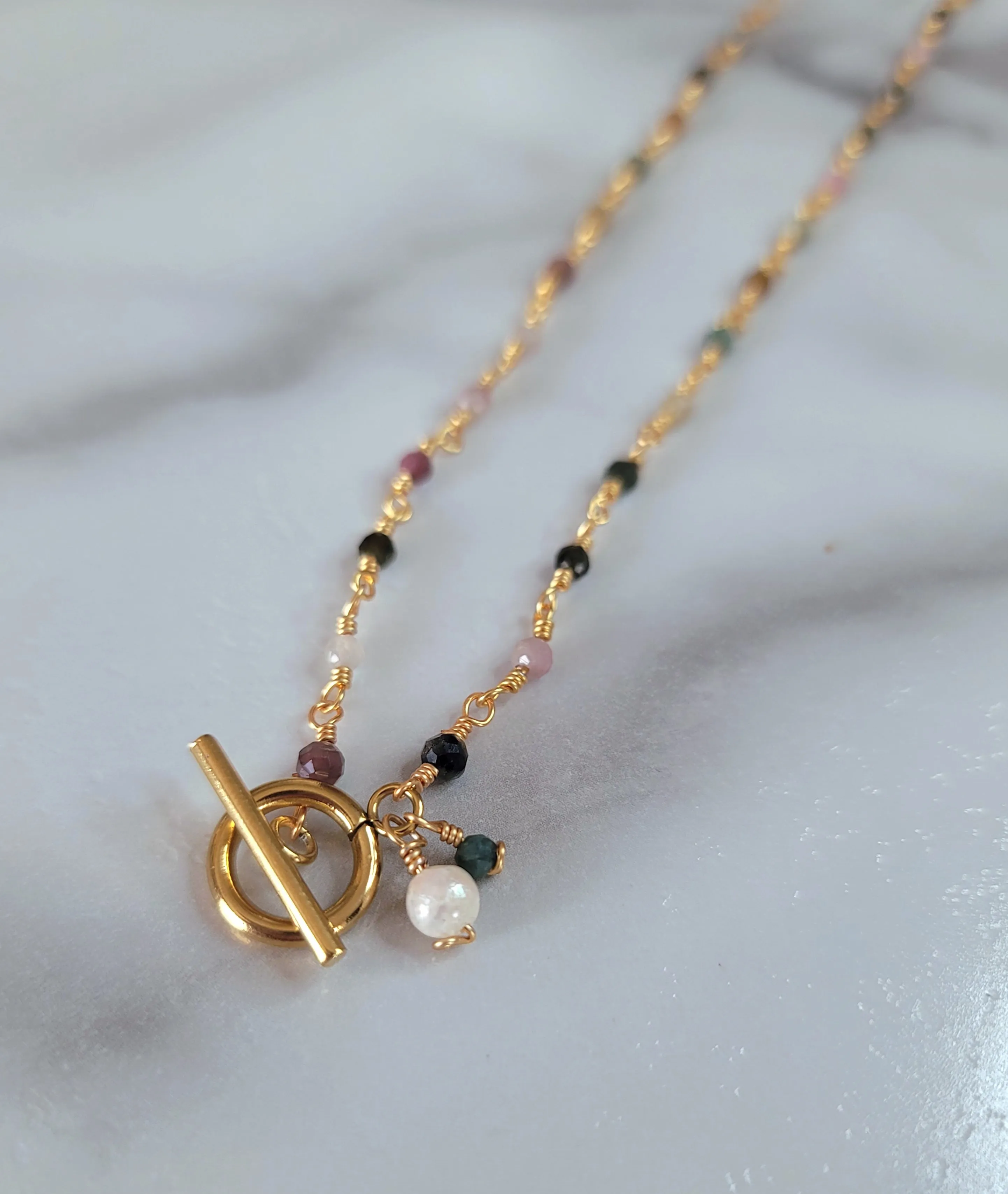 Tourmaline Toggle Necklace