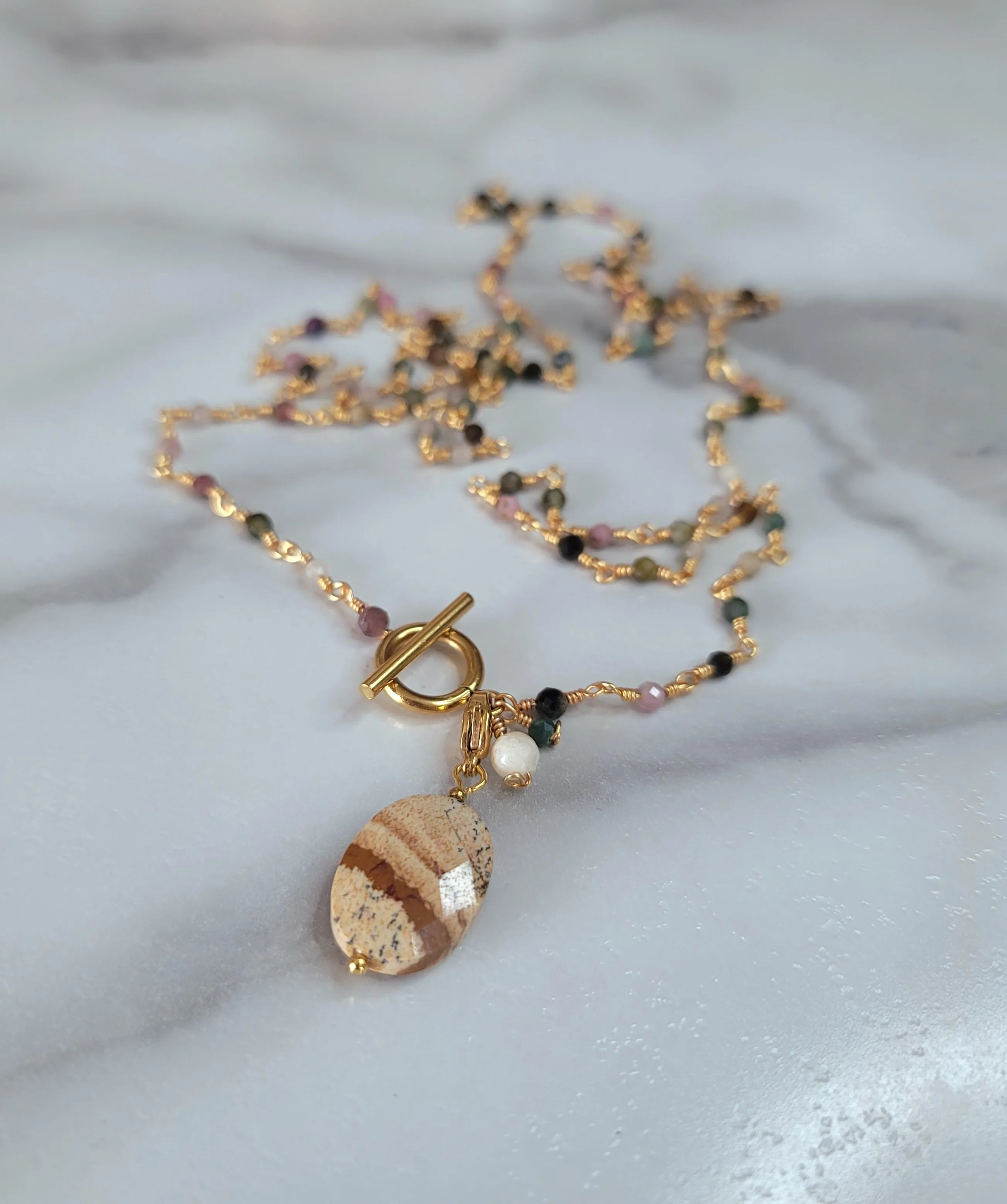 Tourmaline Toggle Necklace