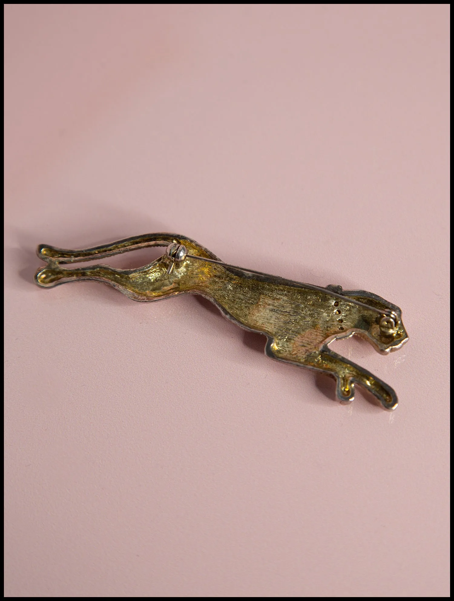 Vintage 1970s Gold Panther Brooch