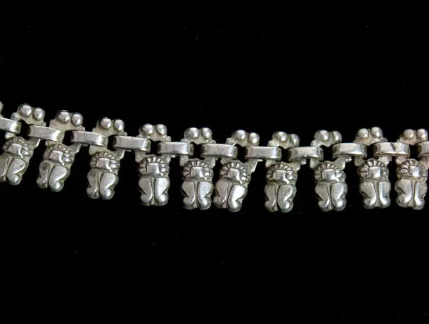 Vintage Tribal Silver Womens Anklet