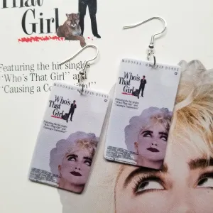 Who's That Girl VHS Cover EARRINGS