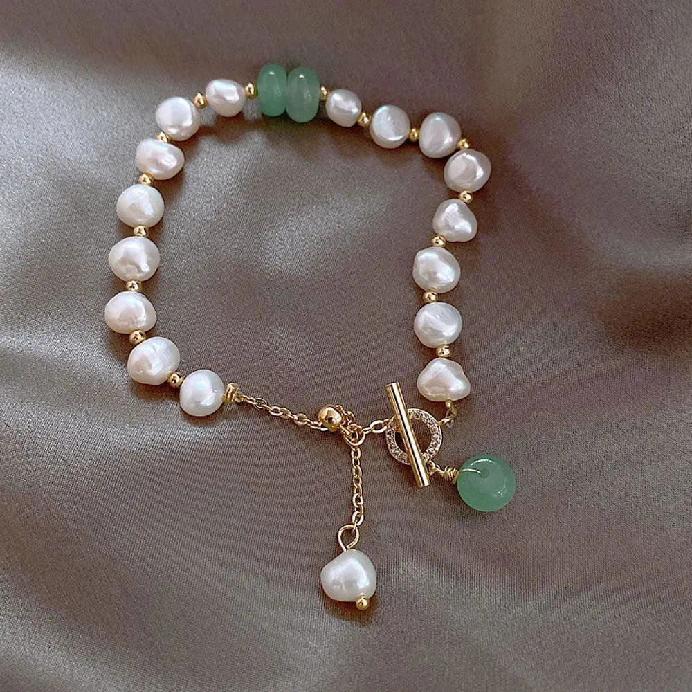 Women’s Irregular Freshwater Pearl Adjustable Bracelet