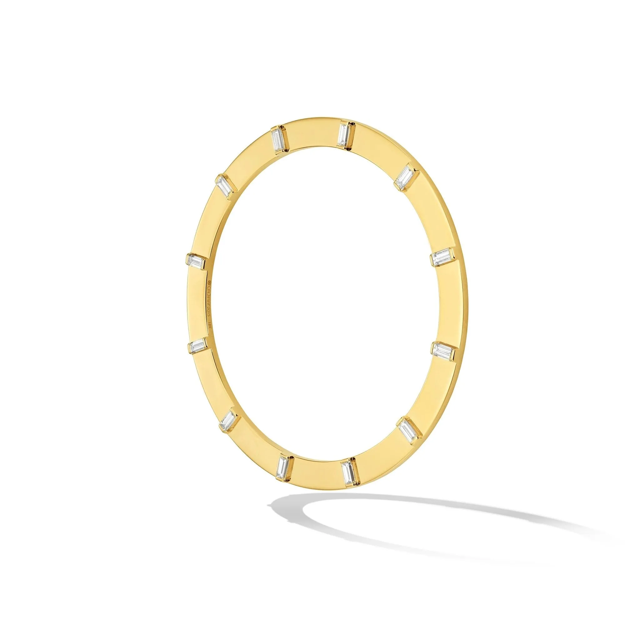 Yellow Gold Sole Bracelet with White Diamonds